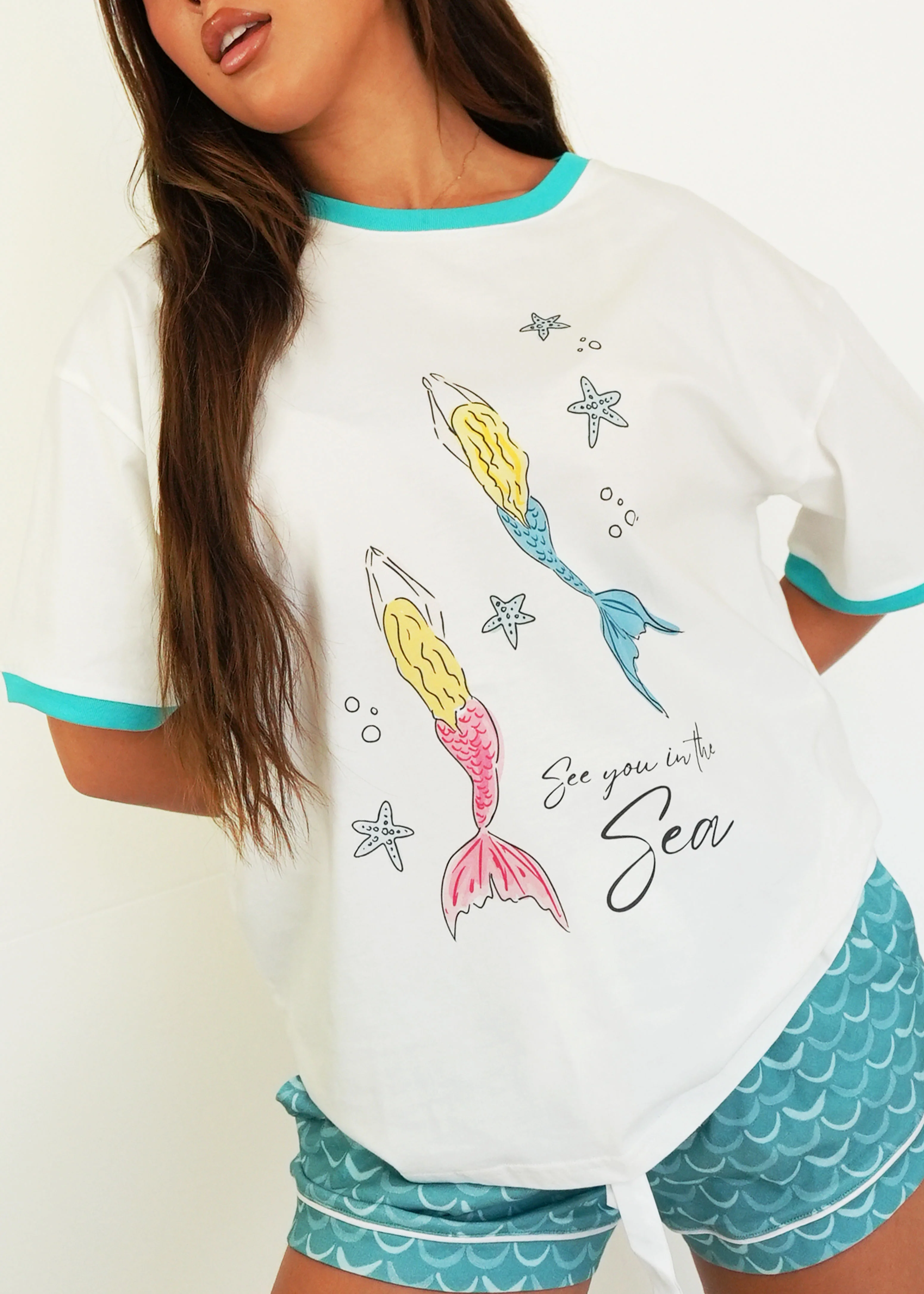See You In The Sea T-Shirt & Shorts PJ Set - Image 2