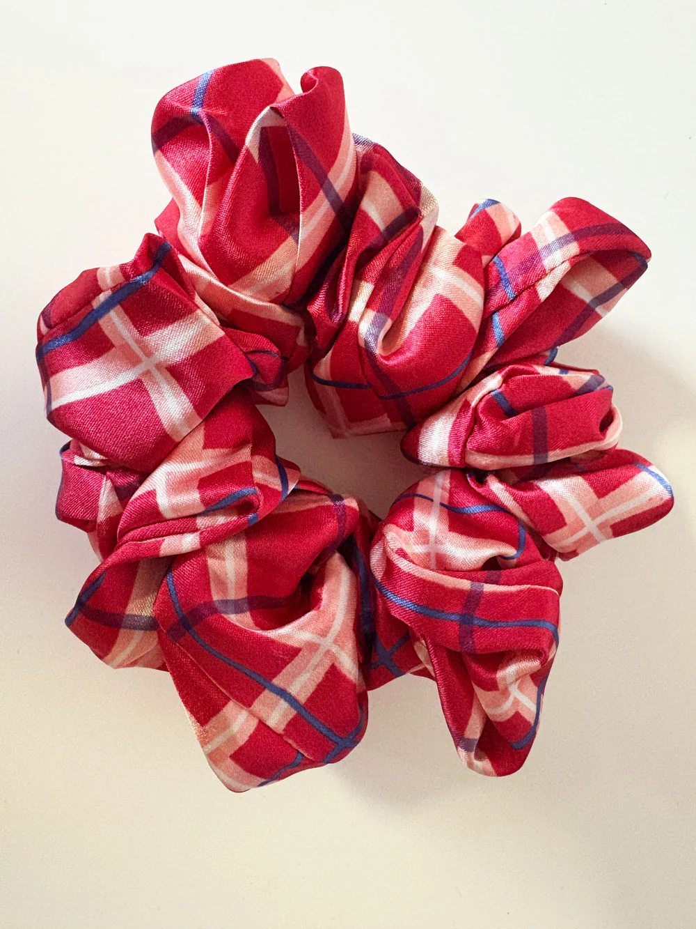 Starry Tartan Red - Scrunchie