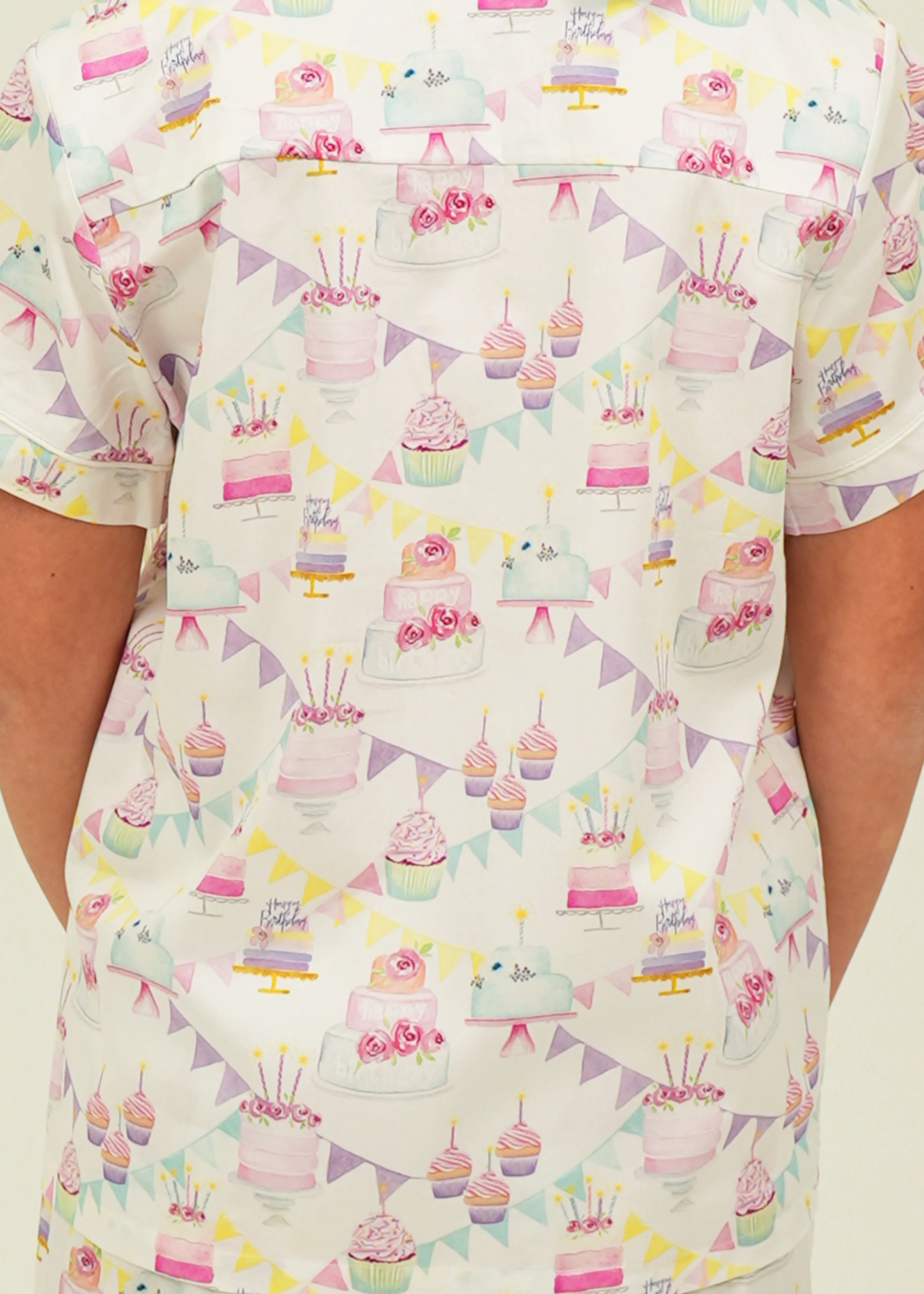 Womens Birthday Cotton Long Pajama Set - Image 4