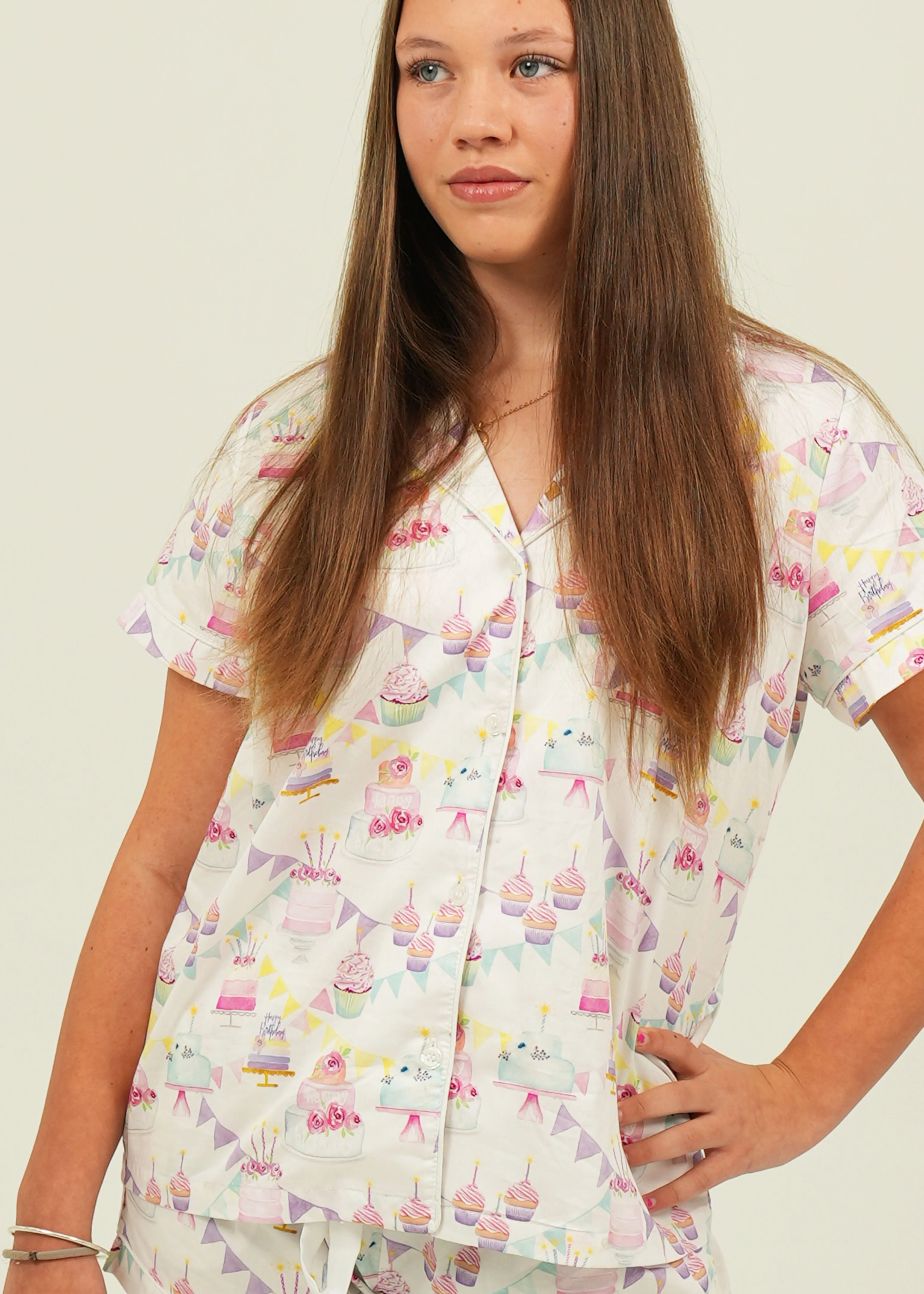 Womens Birthday Cotton Short Pajama Set - Image 4
