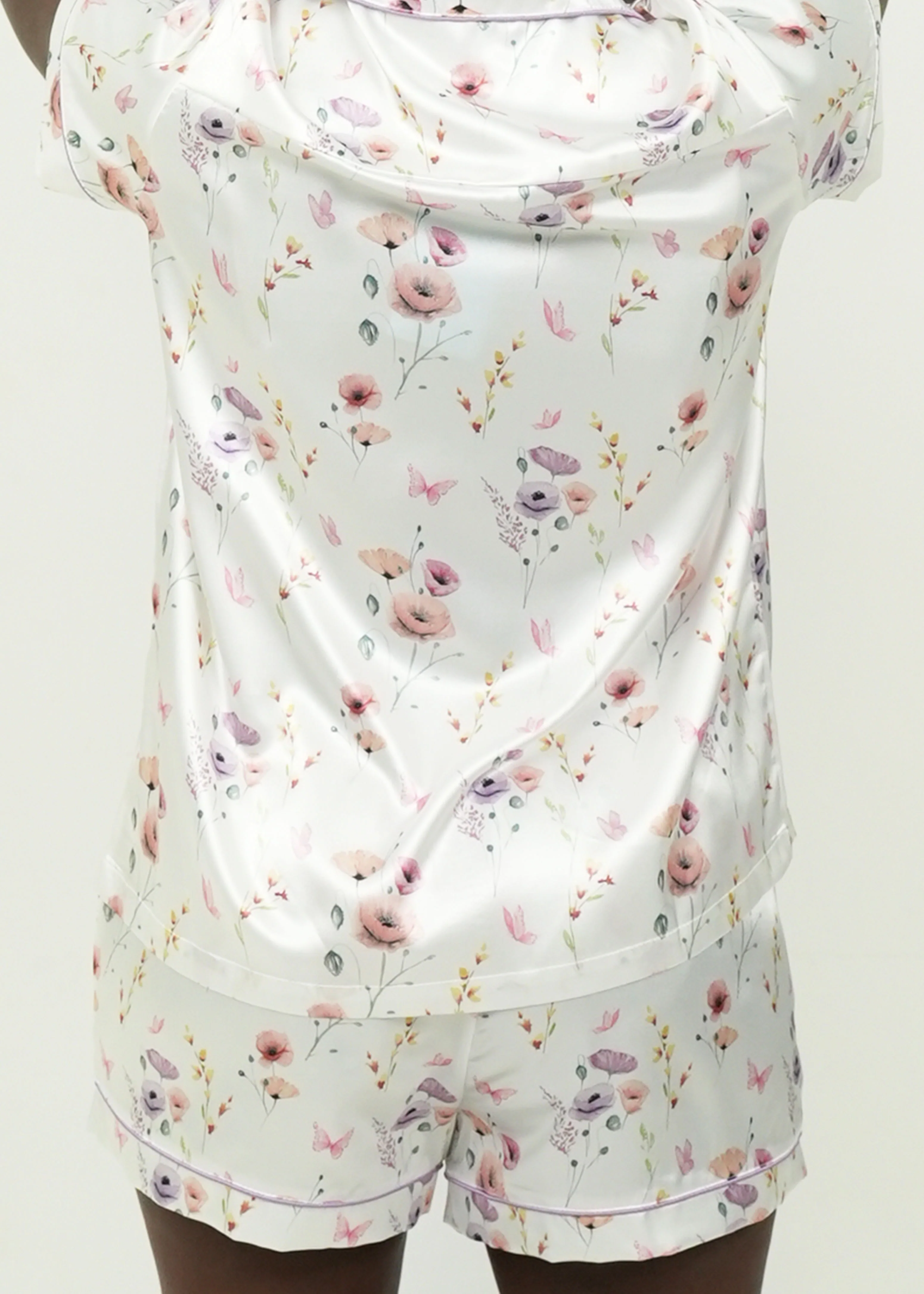 Women's Edge Of The Meadow Short Satin PJ Set - Image 3