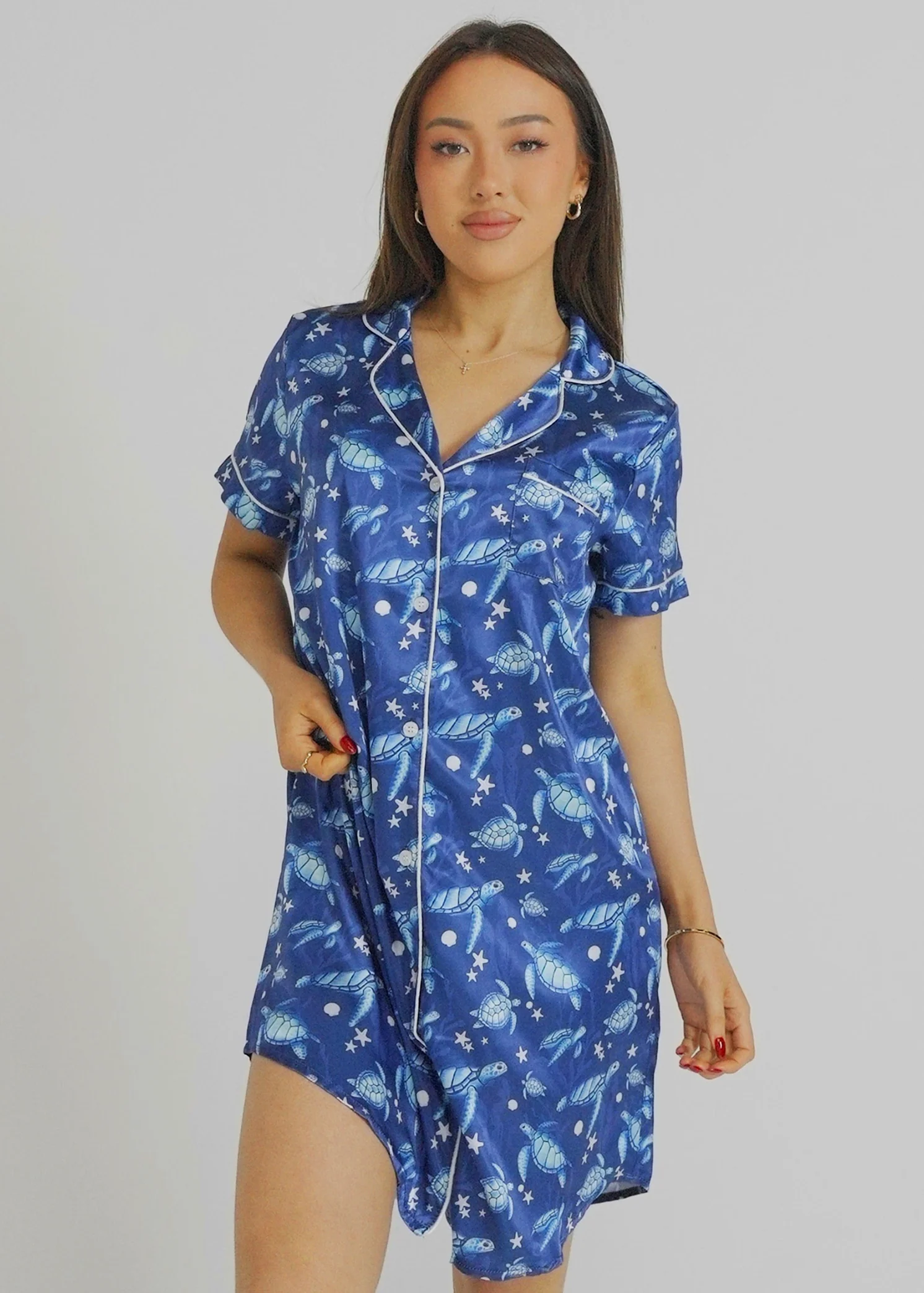 Womens Find The Current Navy Night Shirt