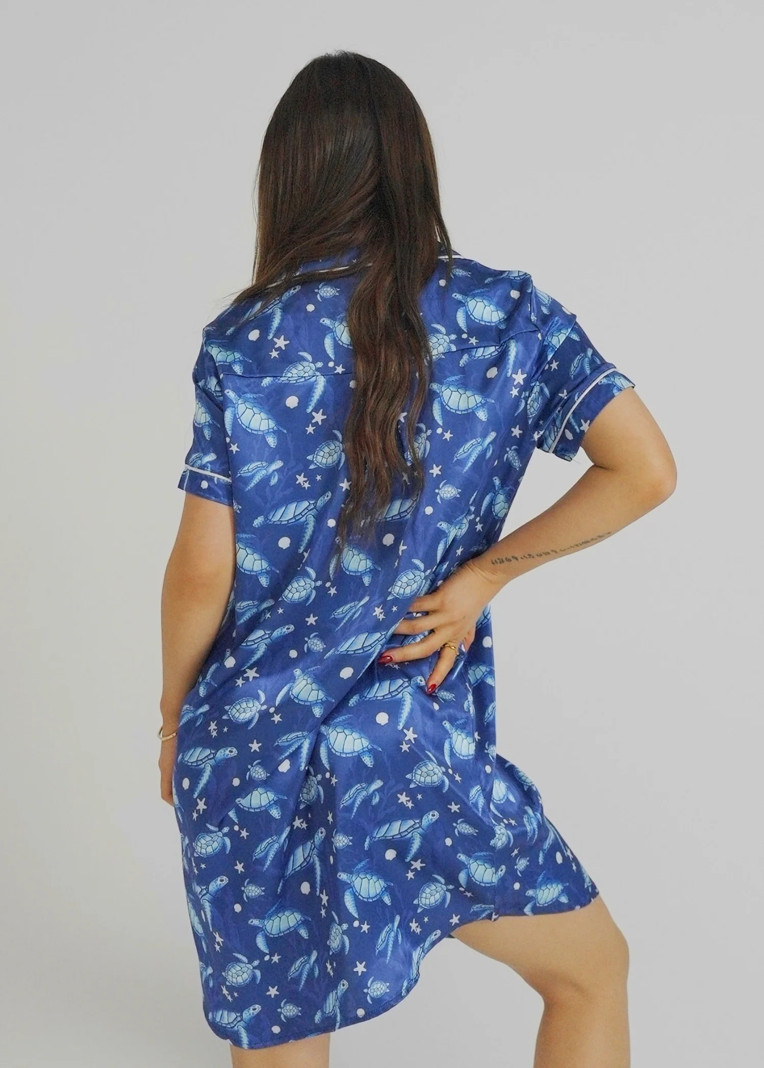 Womens Find The Current Navy Night Shirt - Image 3