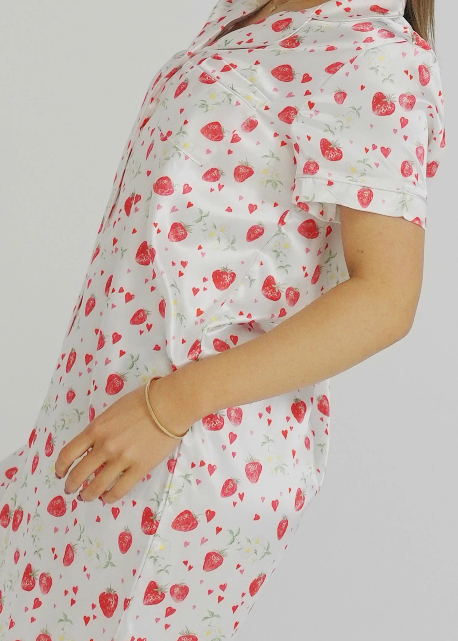 Womens Strawberries Night Shirt - Image 2