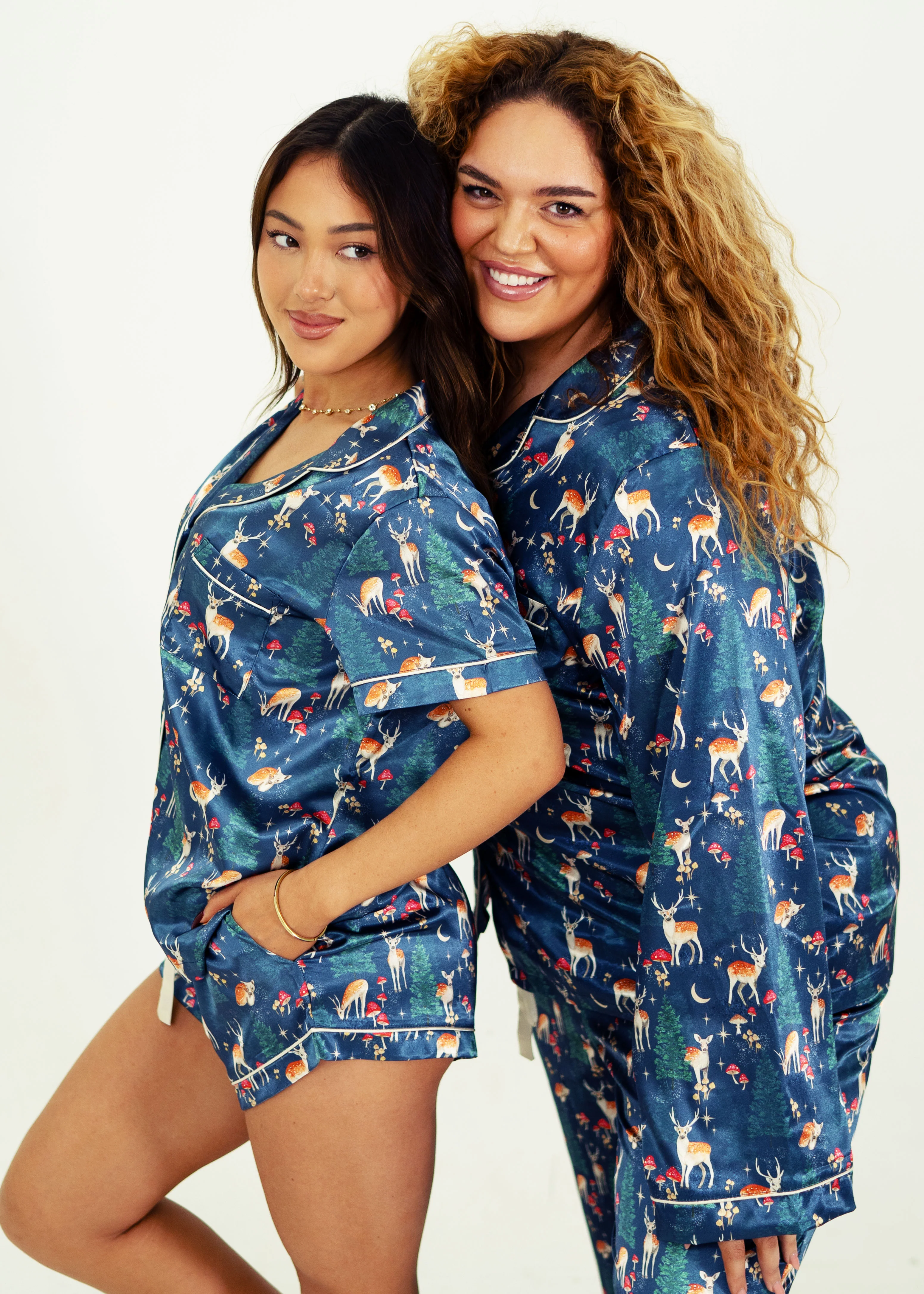 Woodland Dreams Short Satin PJ Set - Image 2